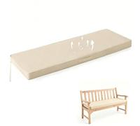 Coussin de Banc D'Extérieur Imperméable Épais avec Attaches Et Poignée pour Mobilier de Patio Balancelle de Porche Housse Lavable pour Jardin Et Intérieur