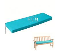 Coussin de Banc D'Extérieur Imperméable Épais avec Attaches Et Poignée pour Mobilier de Patio Balancelle de Porche Housse Lavable pour Jardin Et Intérieur