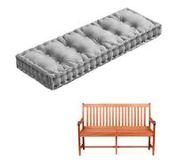 Coussin de Banc D'Extérieur/Intérieur 42 X 16 Pouces en Velours Coussin de Siège de Cuisine Salle À Manger Piano Fenêtre Coussin de Banc Épais Capitonné avec Poignée (Gris Clair 42 X 18 X 4 Pouce