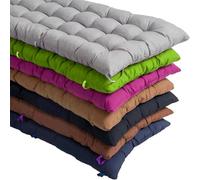 Coussin de banc en coton très épais - 8 cm - Confortable pour maison, jardin, balancelle, terrasse, canapé long - 120 x 40 cm - Bleu ciel