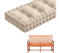 Coussin de Banc en Velours pour Intérieur Et Extérieur Coussin de Siège de Fenêtre de 10 cm D'Épaisseur Coussin Capitonné pour Balancelle de Patio Ou de Véranda avec Poignée