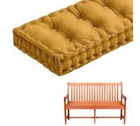 Coussin de Banc en Velours pour Intérieur Et Extérieur Coussin de Siège de Fenêtre de 10 cm D'Épaisseur Coussin Capitonné pour Balancelle de Patio Ou de Véranda avec Poignée