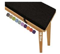 Coussin de banc épais et lavable pour baie vitrée, jardin, canapé, balancelle - Noir - 110 x 55 cm