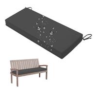 Coussin de Banc Extérieur 150 X 40 cm Coussin Imperméable pour Mobilier de Patio Coussin de Canapé de Jardin avec Attaches Et Passepoil Coussin de Balancelle de Porche de 7,5 cm avec Fermeture Écl
