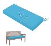 Coussin de Banc Extérieur 150 X 40 cm Coussin Imperméable pour Mobilier de Patio Coussin de Canapé de Jardin avec Attaches Et Passepoil Coussin de Balancelle de Porche de 7,5 cm avec Fermeture Écl