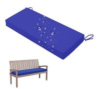Coussin de Banc Extérieur 150 X 40 cm Imperméable pour Mobilier de Patio avec Attaches Et Passepoil Et Coussin de Balancelle de 7,5 cm Épaisseur pour Canapé Et Fauteuil Extérieur avec Fermetur