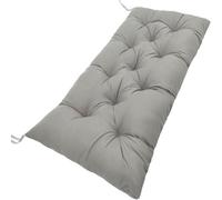 Coussin de Banc Extérieur Imperméable 90/100/110/120x50x8cm Résistant UV Antidérapant avec Attaches Coussin Épais pour Jardin Terrasse Balcon Salon Intérieur/Extérieur(Light Gray,120x50cmx8cm Thick)