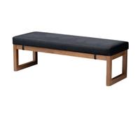 Coussin de banc extra épais de 5 cm de long - Coussin décoratif pour chaises en bois, chaises de jardin, terrasse, balcon - Noir élégant (71,8 cm)