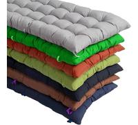Coussin de banc extra épais de 8 cm pour 2/3 places, 100/120 cm, intérieur/extérieur, terrasse, balancelle, marron, 170 x 50 cm, coussin pour chaise de jardin