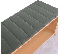 Coussin de banc gris foncé 160 x 40 cm - Coussin d'assise confortable pour bancs de jardin, cuisine et salle à manger - et rembourrage pour plus de confort d'assise