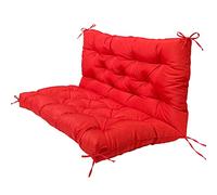Coussin De Banc Imperméable, Coussin De Balançoire avec Dossier, Coussin Dextérieur Résistant Aux Intempéries, Coussin en Fibre De Polyester Haute Densité (Red)