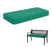 Coussin De Banc Imperméable,Coussin De Canapé Antidérapant avec Fermeture Éclair Et Housse Lavable,Coussin De Balançoire De Patio De 5 Cm(Green,170.2x35.6x5.1 cm)