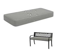 Coussin De Banc Imperméable,Coussin De Canapé Antidérapant avec Fermeture Éclair Et Housse Lavable,Coussin De Balançoire De Patio De 5 Cm(Light Gray,149.9x43.2x5.1 cm)