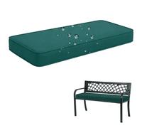 Coussin De Banc Imperméable,Coussin De Canapé Antidérapant avec Fermeture Éclair Et Housse Lavable,Coussin De Balançoire De Patio De 5 Cm(Dark Green,170.2x45.7x5.1 cm)