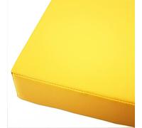 Coussin de banc imperméable en cuir synthétique avec fermeture éclair, 5 cm d'épaisseur, idéal pour chaise de salle à manger, tabouret de change, terrasse, banc de jardin (jaune, 110 x 40 x 5 cm)