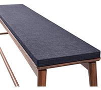 Coussin de banc imperméable en mousse de 5 cm d'épaisseur, parfait pour banc de jardin 2-3 places ou balancelle - 280 x 40 cm - Couleur noire et solution d'assise confortable