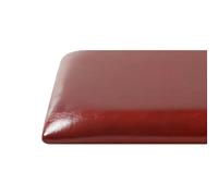 Coussin de banc imperméable et antidérapant en cuir souple pour chaises de salle à manger 2 à 4 places, 50 x 50 cm, rouge élégant pour décoration d'intérieur et confort