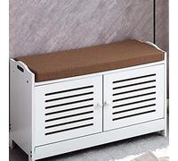 Coussin de banc long et antidérapant en mousse haute élasticité lavable pour cuisine et jardin - Pour intérieur et extérieur - 150 x 35 x 5 cm - Marron clair