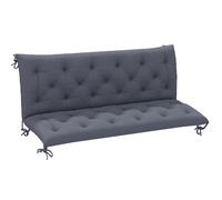 Coussin de banc matelas - Outsunny - assise dossier pour banc de jardin balancelle 3 places - polyester - 150 x 98 x 8 cm - gris