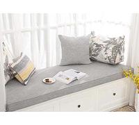 Coussin de banc personnalisé extra long pour balancelle 2/3/4 places, grand canapé, mousse à mémoire de forme pour extérieur, jardin, terrasse, banc d'intérieur (gris, 250 x 40 cm)