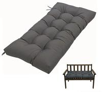 Coussin de Banc pour Meubles de Jardin, Coussins Antidérapants Intérieur Extérieur, Coussin de Siège Fenêtre, pour Canapé Terrasse Vitrée Balançoire Longue Banquette Chaise(Dark Gray,90 x 50 CM)
