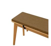 Coussin de banc sur mesure Antidérapant Coussin de Siège en Mousse Épaisse avec Housse Amovible Fermeture éclair Coussin de Banc en Lin pour Intérieur Et Extérieur, Jardin, Galette(F-brown,79*16*1in)