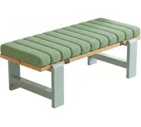 Coussin de Banc sur Mesure Imperméable Antidérapant, Housse Amovible, Mousse, Intérieur/Extérieur, Jardin, Terrasse, Balancelle, Canapé,(Green01,120x30x5cm/47x12x2in)