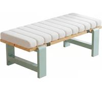 Coussin de Banc sur Mesure Imperméable Antidérapant, Housse Amovible, Mousse, Intérieur/Extérieur, Jardin, Terrasse, Balancelle, Canapé,(White,120x30x5cm/47x12x2in)