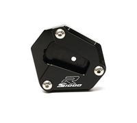 Coussin De Béquille Latérale pour B&MW S1000R S1000 RS 1000 R 2017 2018 2019 Moto CNC Béquille Pied Support Latéral Extension Pad Couverture Protecteur(Black 10)