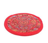 Coussin de Bol Chantant Tibétain Fait Main en Coton, Rouge