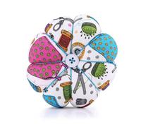 Coussin de Broches de Tissu de Citrouille Créatif avec Bande de Poignet élastique Réglable pour la Couture et le Support à l'aiguille - Conception de Citrouille Double Face Artisanale pour un Accès