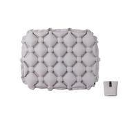 Coussin de camp gonflable floqué - Coussin de siège gonflable - Coussin de siège de voyage léger pour avion - Tapis de chaise de camping portable avec protection contre l'humidité pour tribune et