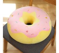 Coussin De Canapé En Peluche Créatif Donut Pour Maison Et Balcon En Couleur Rose Jaune Hauteur 58cm Poids 1kg Jouet Doux Pour Le Détente