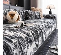 Coussin de canapé en Peluche en d'hiver, Housse de canapé en Fausse Fourrure de Lapin, Housse de canapé antidérapante 1 2 3 Places(Grey,90x180cm)