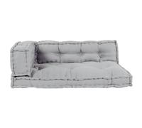 Coussin De Canapé Pallet Vidaxl Avec Appui-Bras Et Dossier En Tissu Gris Gris