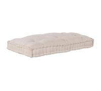 Coussin de canapé sur palette en tissu crème