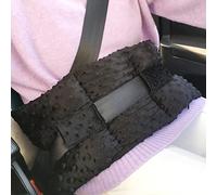 Coussin de ceinture de sécurité pour stomie - Protection contre la stomie - Iléostomie - Urostomie - Pas de compression - Fournitures indispensables pour stomates - Noir à pois minky