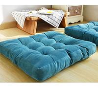Coussin de chaise, 10 cm d'épaisseur 55 x 55 cm, coussins de siège carrés for chaise de salle à manger, coussins de chaise, coussins de sol, intérieur, extérieur, jardin, terrasse, cuisine, yoga, 2 pi