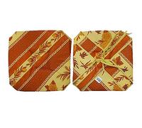Coussin de Chaise 4 Rabats Tournesol Abeille Brique