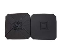 Coussin de chaise 4 rabats uni gris anthracite