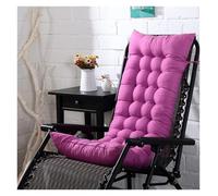 Coussin de chaise à bascule de luxe avec sangles de fixation - Extra épais - Dossier haut pour banc à bascule, chaise longue, tapis d'assise doux (violet clair, 48 x 170 x 8 cm)