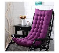 Coussin de chaise à bascule de luxe avec sangles de fixation - Très épais - Dossier haut pour banc à bascule, chaise longue - Tapis d'assise doux (violet, 53 x 125 x 8 cm)