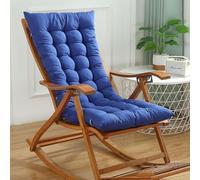 Coussin de chaise à bascule doux, antidérapant, matelassé, épais, coussin décoratif pour chaise de cuisine, bureau et salle à manger, bleu