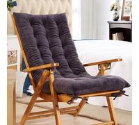 Coussin de chaise à bascule gris de qualité supérieure - Coussin d'assise et de dossier capitonné antidérapant pour la maison intérieure, confort tout-en-un (taille : 48 x 119,4 cm)