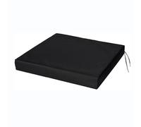 Coussin de chaise à dossier bas imperméable 61 x 61 cm - Coussin en mousse de 5 cm d'épaisseur pour cuisine, salle à manger, salon et jardin - Housse amovible à fermeture éclair pour un confort ultime