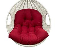 Coussin de chaise à suspendre doux - Coussin confortable pour intérieur/extérieur - Pour meubles de terrasse inclinables et panier à œufs - Rouge foncé 120 x 8 cm