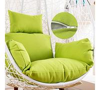 Coussin de chaise à suspendre XXL - Coussin épais pour balancelle avec appuie-tête et accoudoirs - Vert - Coussin confortable pour la relaxation