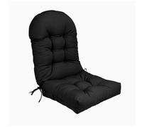 Coussin de Chaise Adirondack à Dos Haut, Coussin de Chaise à Bascule imperméable, Coussins de Patio pour Meubles d'extérieur,Noir