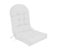 Coussin de Chaise Adirondack à Dos Haut, Coussin de Chaise à Bascule imperméable, Coussins de Patio pour Meubles d'extérieur,Blanc