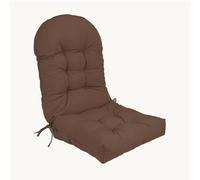 Coussin de Chaise Adirondack à Dos Haut, Coussin de Chaise à Bascule imperméable, Coussins de Patio pour Meubles d'extérieur,Marron